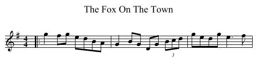 Fox On The Town, The  - staff notation