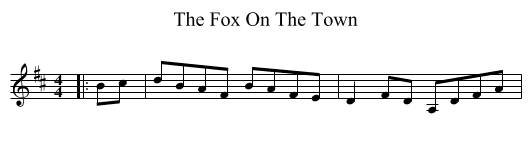 Fox On The Town, The  - staff notation