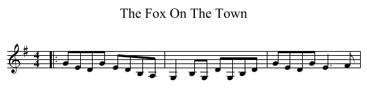 Fox On The Town, The  - staff notation
