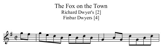 Fox on the Town, The - staff notation