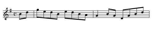 Fox on the Town - staff notation