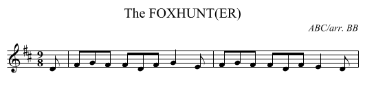 FOXHUNT(ER), The - staff notation