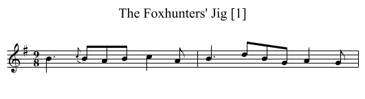 Foxhunters' Jig [1], The - staff notation