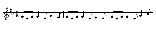 FOXHUNTER'S JIG, THE - staff notation