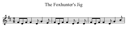 Foxhunter's Jig, The - staff notation
