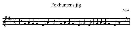 Foxhunter's jig - staff notation
