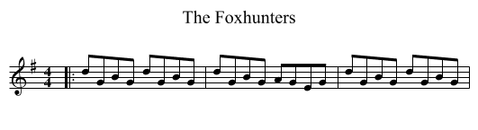 Foxhunters, The  - staff notation