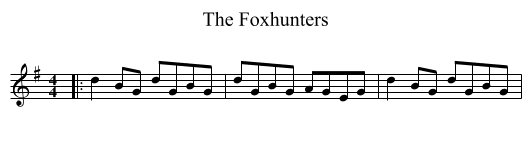 Foxhunters, The  - staff notation
