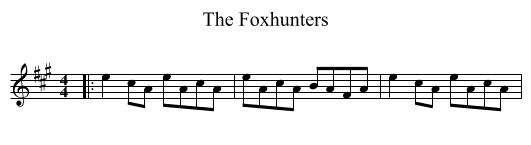 Foxhunters, The  - staff notation