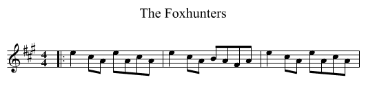 Foxhunters, The  - staff notation