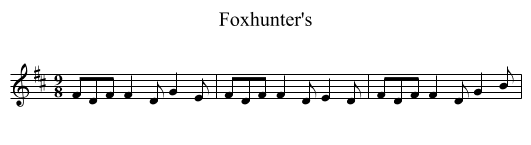 Foxhunter's - staff notation