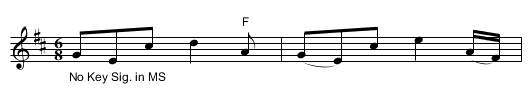 Fragment of untitled tune. ST.03 - staff notation