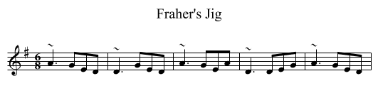Fraher's Jig - staff notation