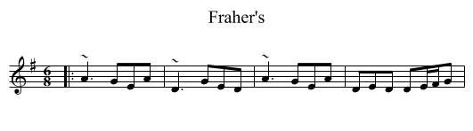 Fraher's - staff notation