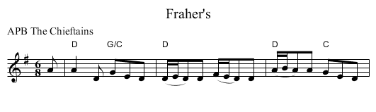 Fraher's - staff notation