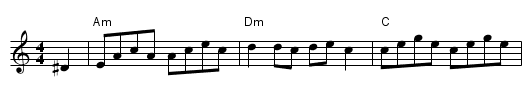 Frailach - staff notation