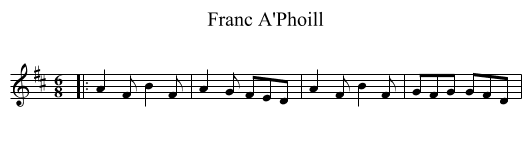 Franc A'Phoill - staff notation