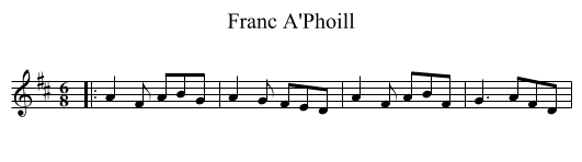 Franc A'Phoill - staff notation