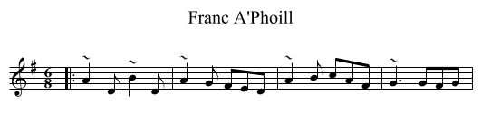 Franc A'Phoill - staff notation