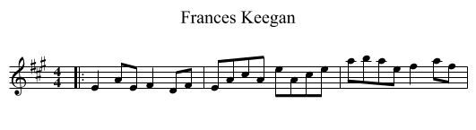 Frances Keegan - staff notation