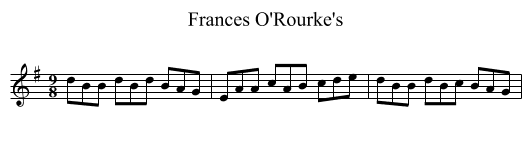 Frances O'Rourke's - staff notation