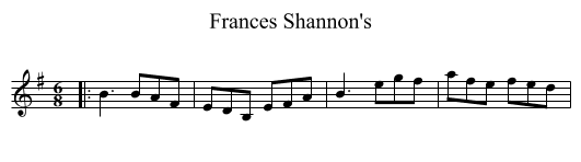 Frances Shannon's - staff notation