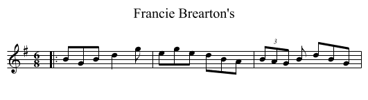 Francie Brearton's - staff notation