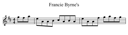 Francie Byrne's - staff notation