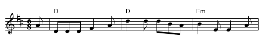 Francie McHugh's Jig - staff notation