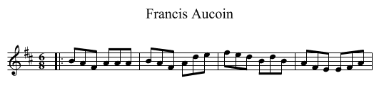 Francis Aucoin - staff notation