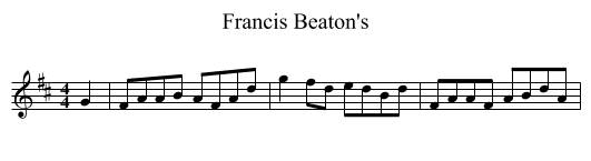 Francis Beaton's - staff notation
