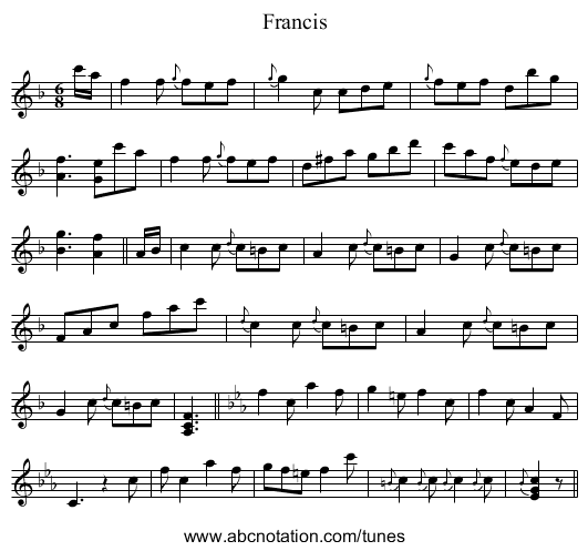 Francis - staff notation