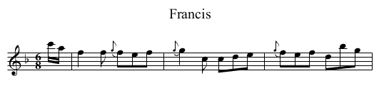 Francis - staff notation