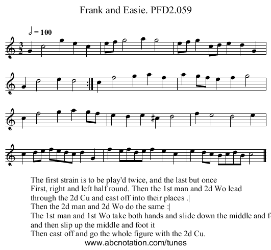 Frank and Easie. PFD2.059 - staff notation