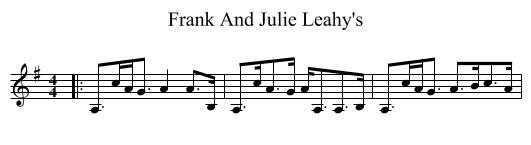 Frank And Julie Leahy's - staff notation