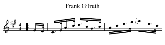 Frank Gilruth - staff notation