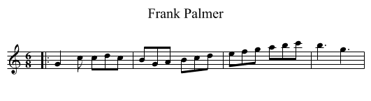 Frank Palmer - staff notation
