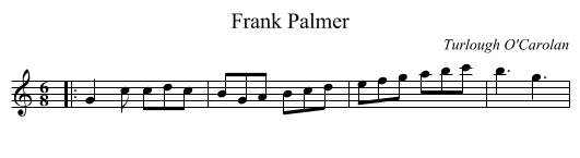 Frank Palmer - staff notation
