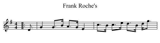 Frank Roche's - staff notation
