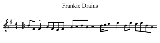 Frankie Drains - staff notation