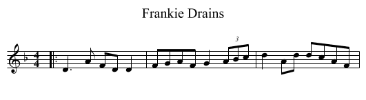 Frankie Drains - staff notation