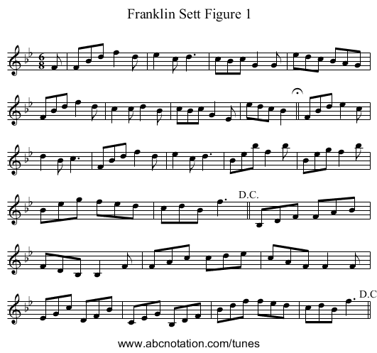 Franklin Sett Figure 1 - staff notation