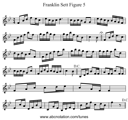 Franklin Sett Figure 5 - staff notation