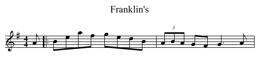 Franklin's - staff notation