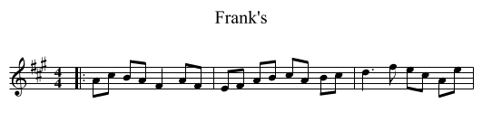 Frank's - staff notation