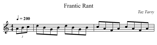 Frantic Rant - staff notation