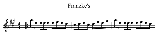 Franzke's - staff notation