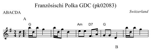 Französischi Polka GDC (pk02083) - staff notation