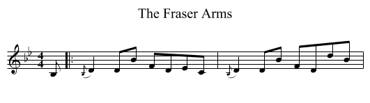 Fraser Arms, The  - staff notation