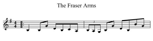 Fraser Arms, The  - staff notation